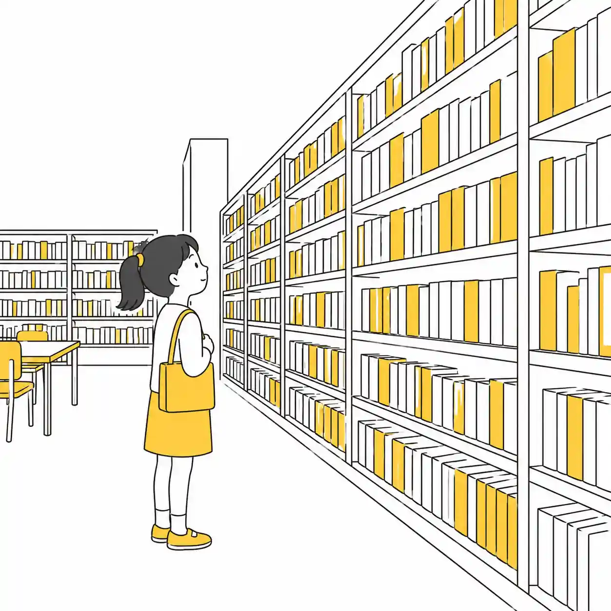本を見繕う少女