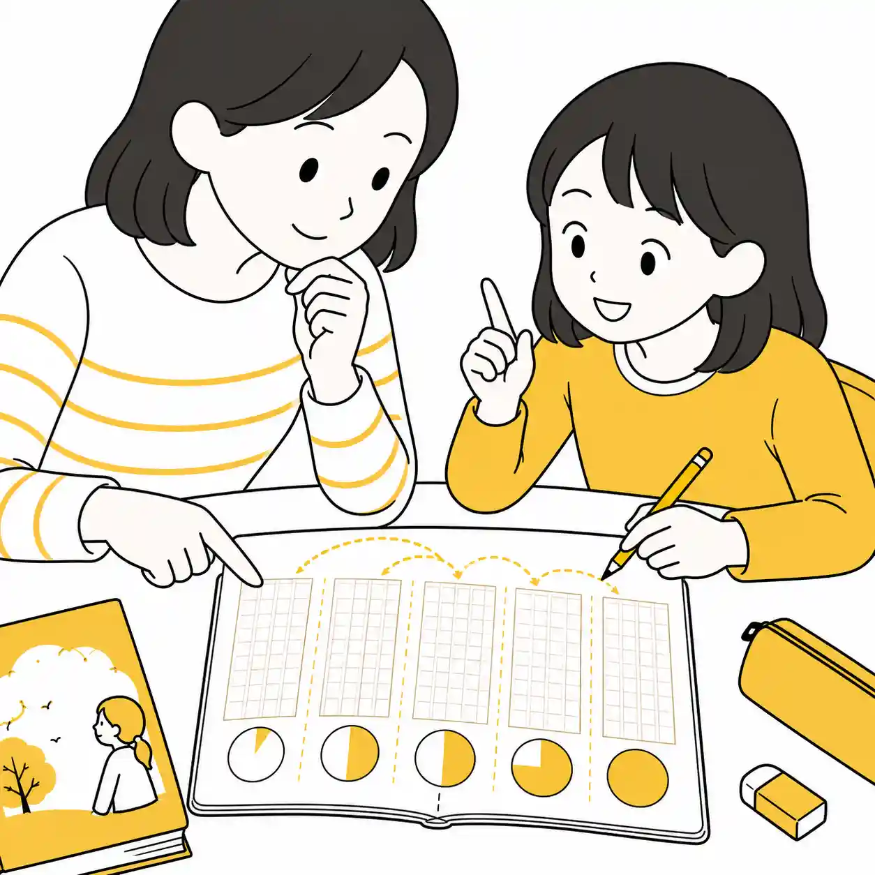 まず各パートの長さを考える親子