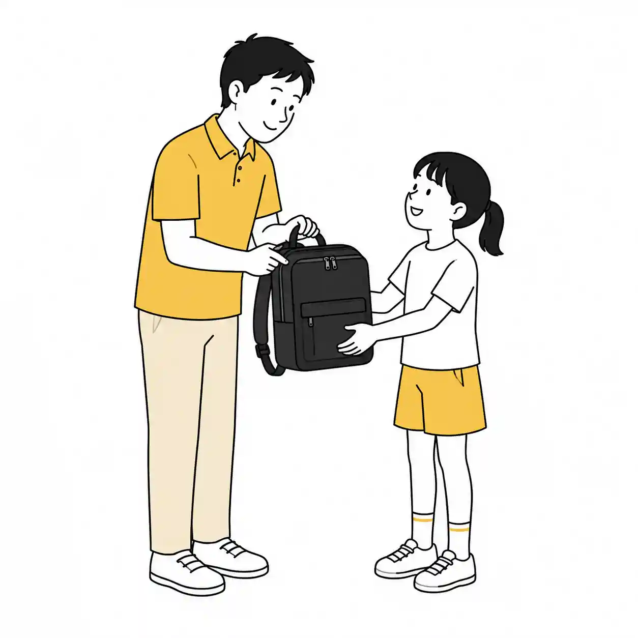 リユース品を受け取る女子