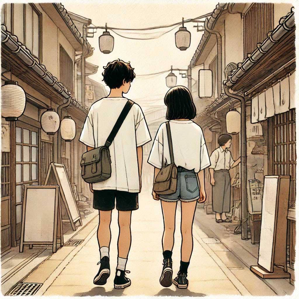 二人で帰宅する