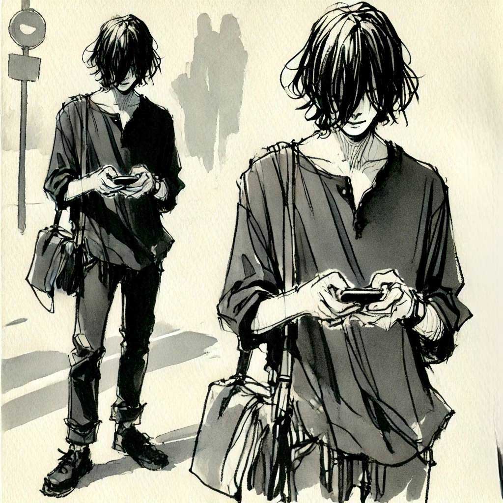 SNSで厨二病する男性