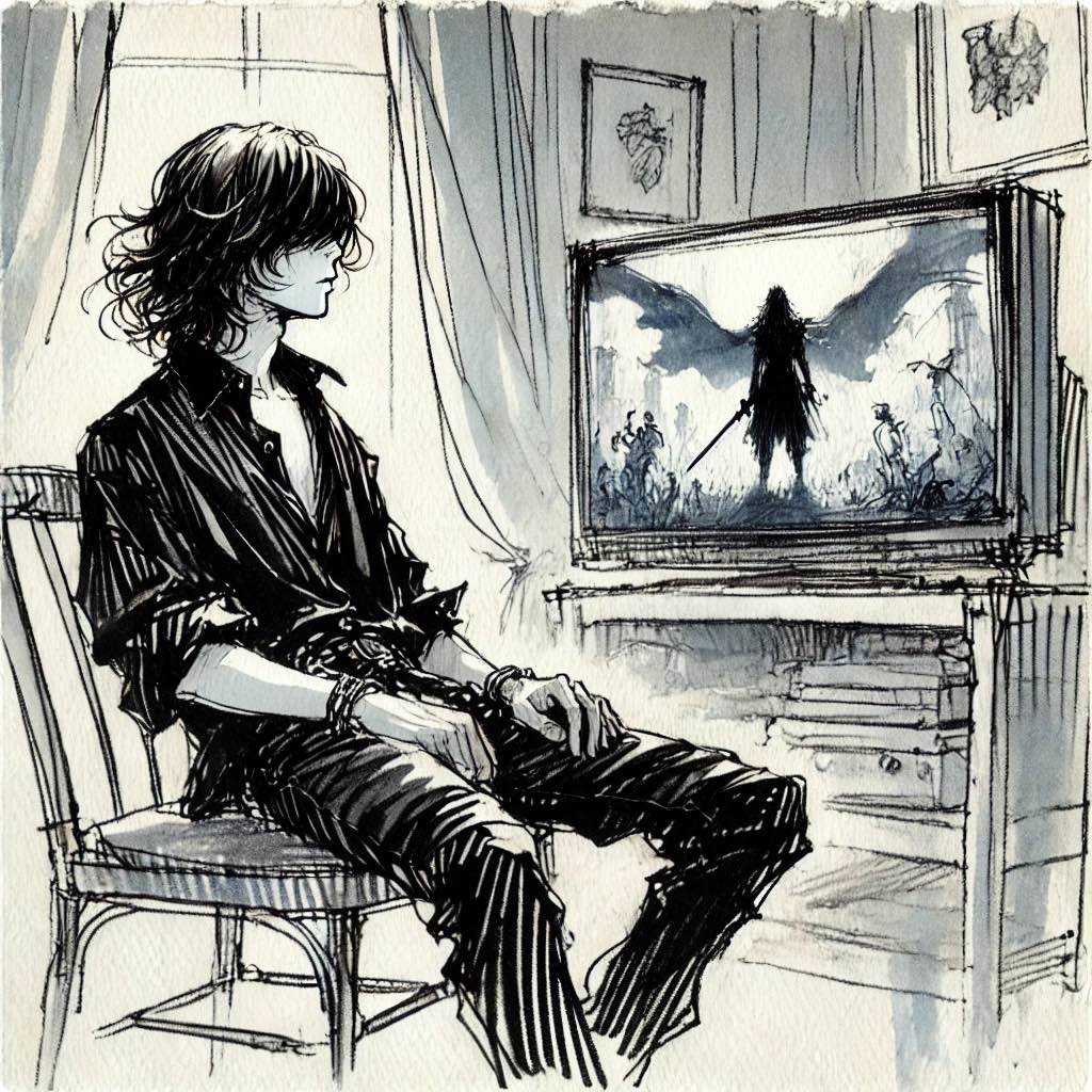 メディアの中の厨二病のイラスト