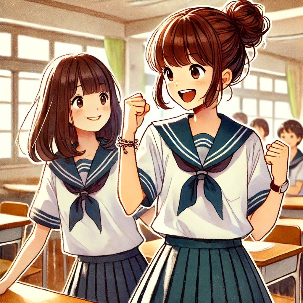 運を引き寄せる主人公のイラスト