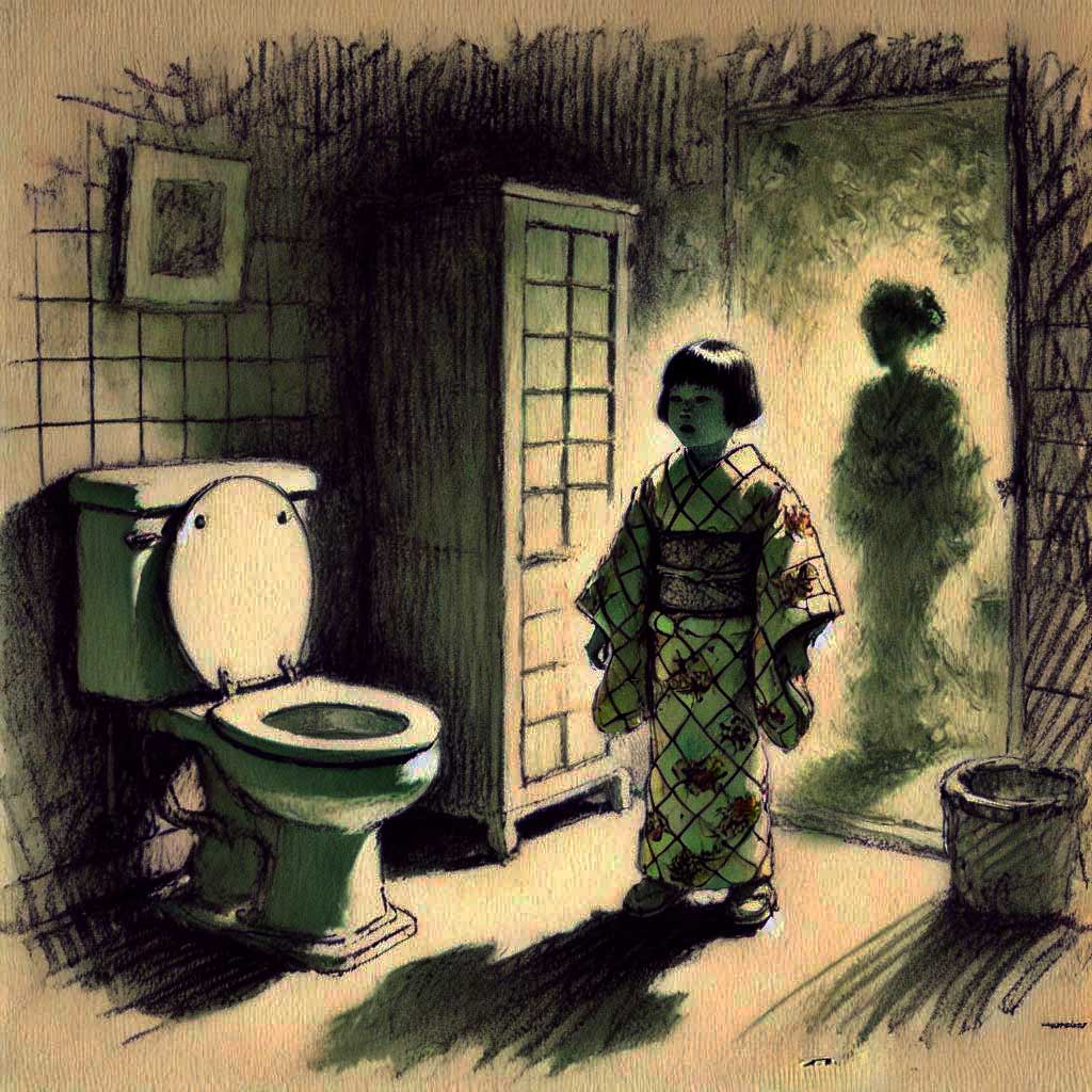 トイレの花子さんのイラスト
