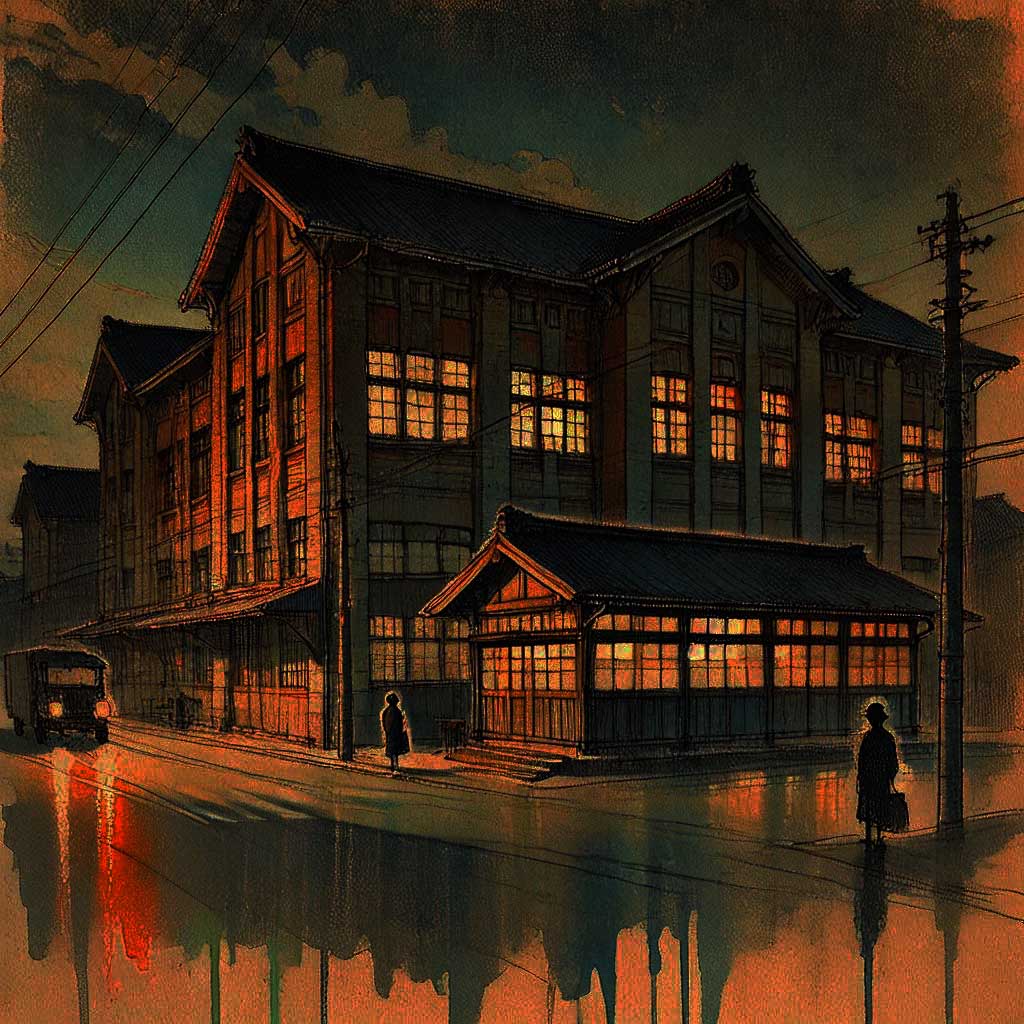旧校舎のイラスト