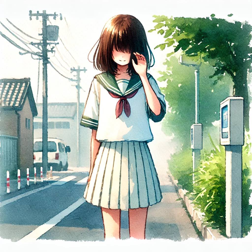 初めの一言にもじもじしてしまう女子中学生