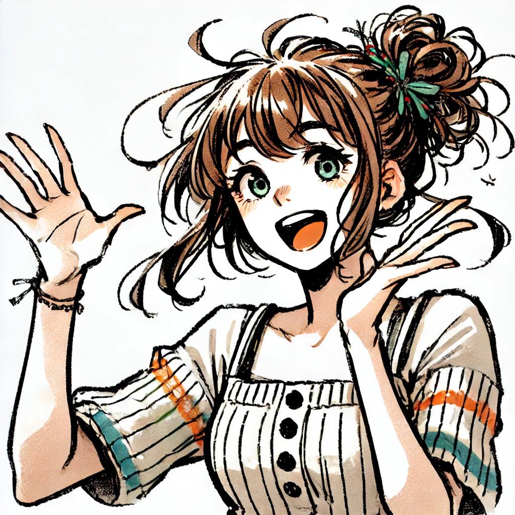 はきはきと話す中学生女子