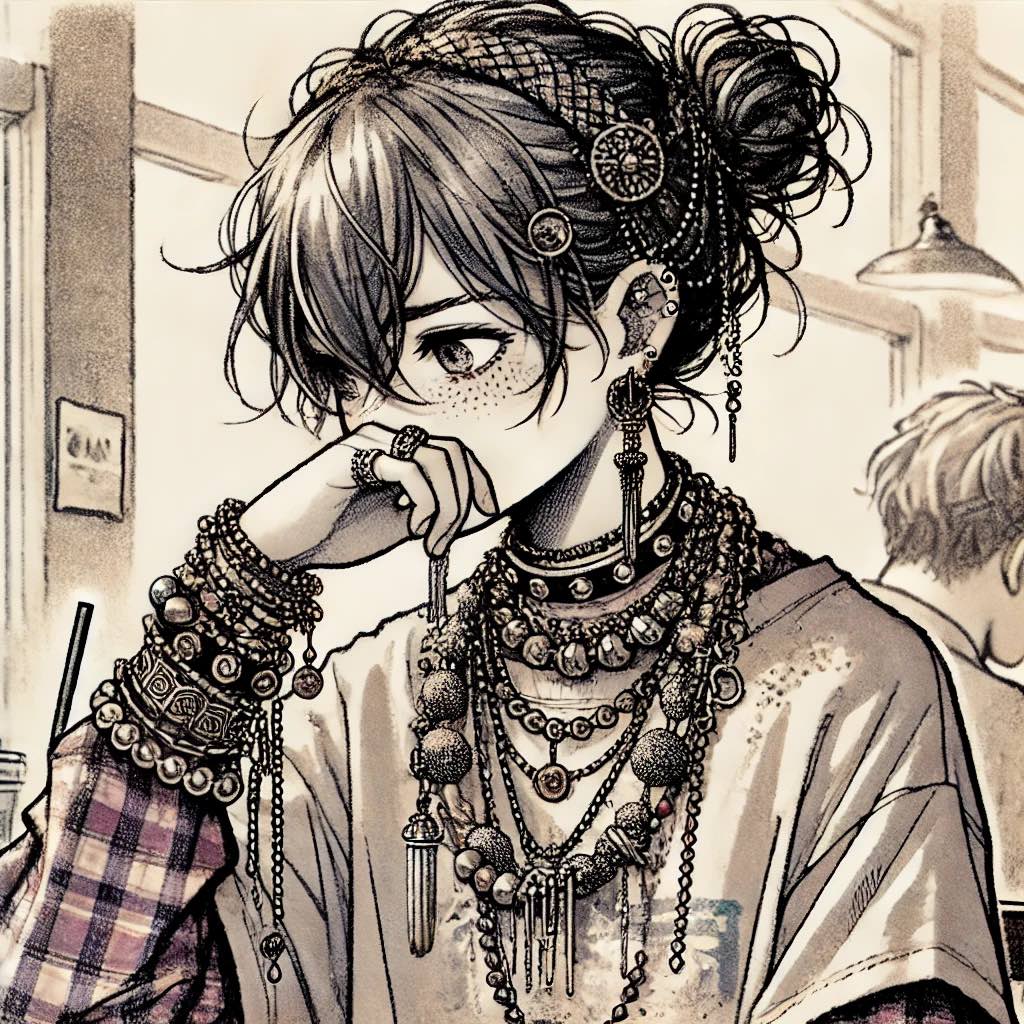 ちょっと派手すぎて恥ずかしいと思っている中学生女子