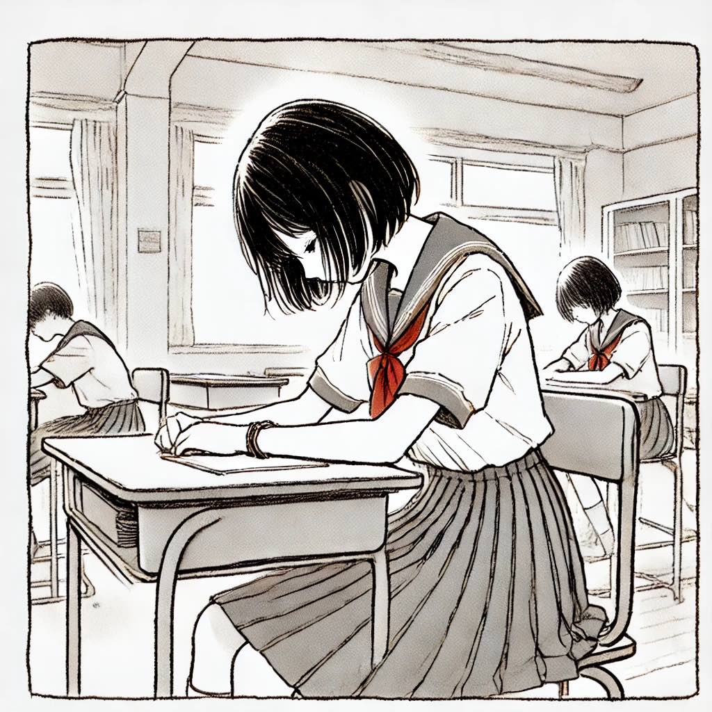 悩む中学生女子