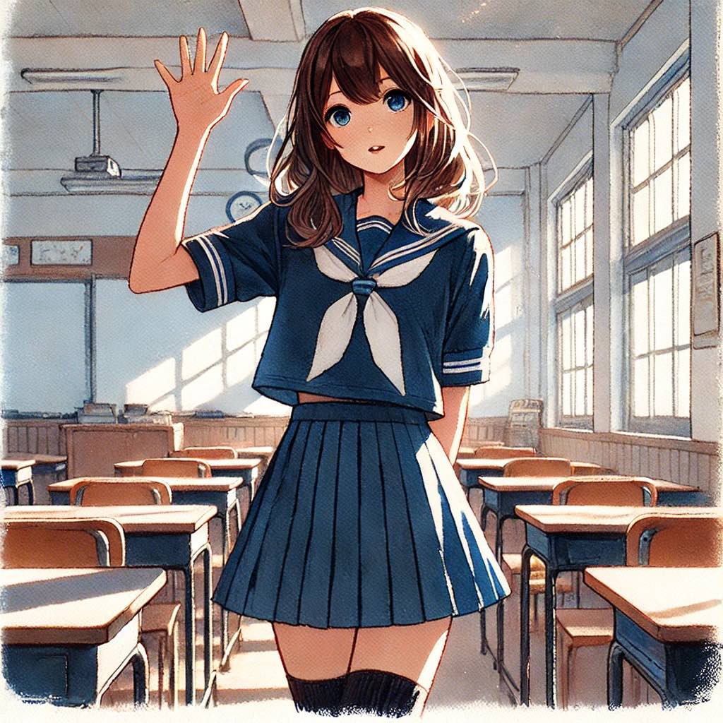勇気を出す女の子