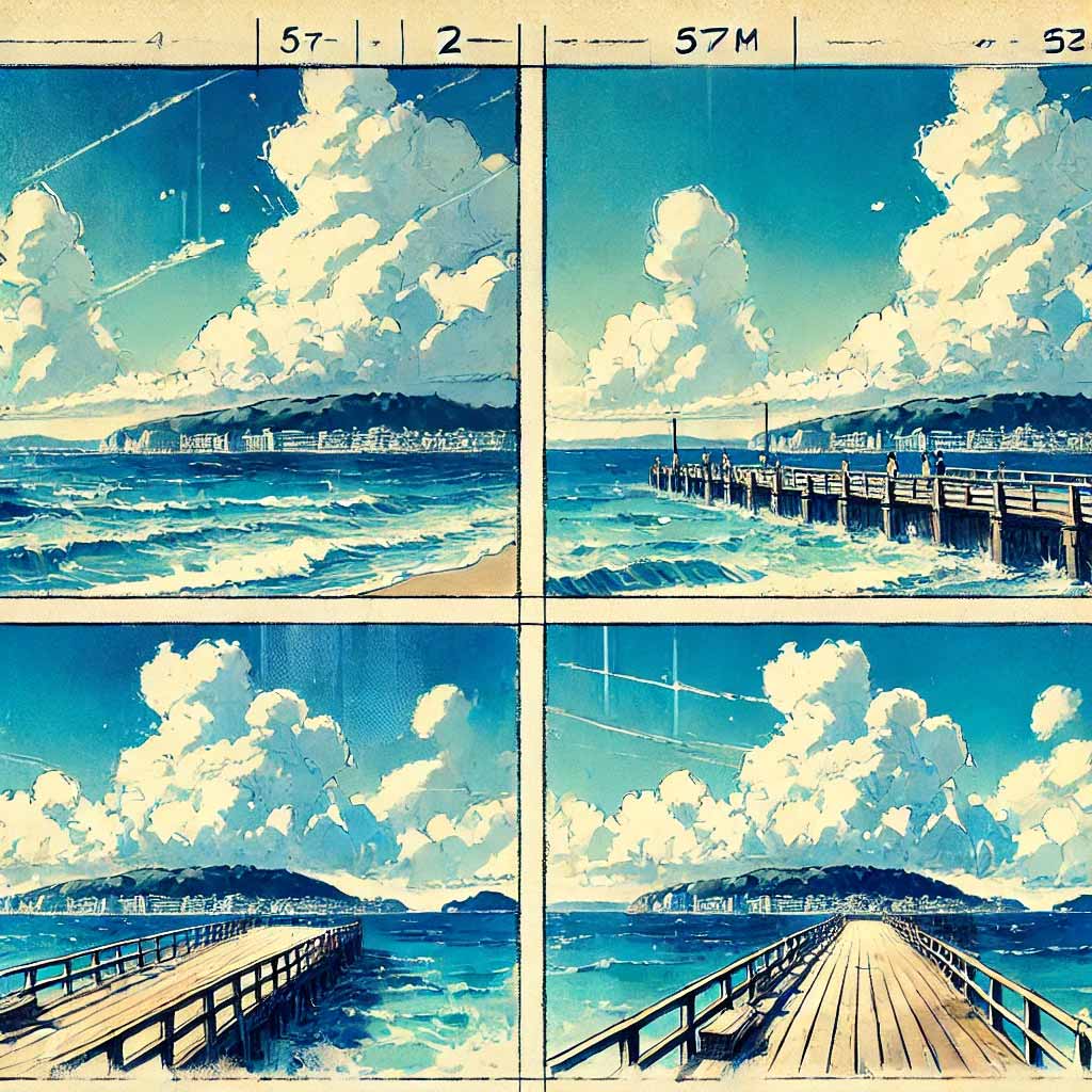 夏の海　空
