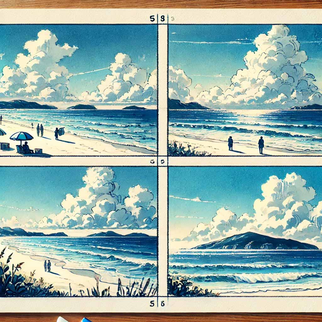 夏の海　空