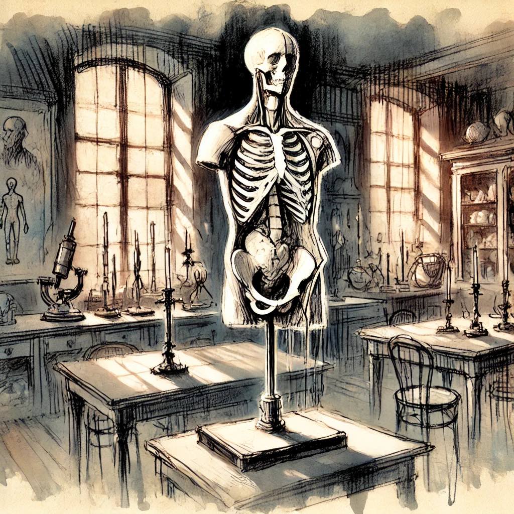 理科室人体模型のイラスト