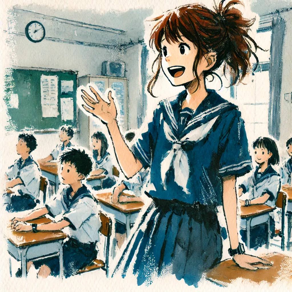 雑談している女子のイラスト