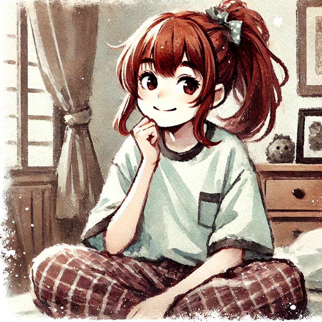 ちょっとイタズラな顔の中学生女子