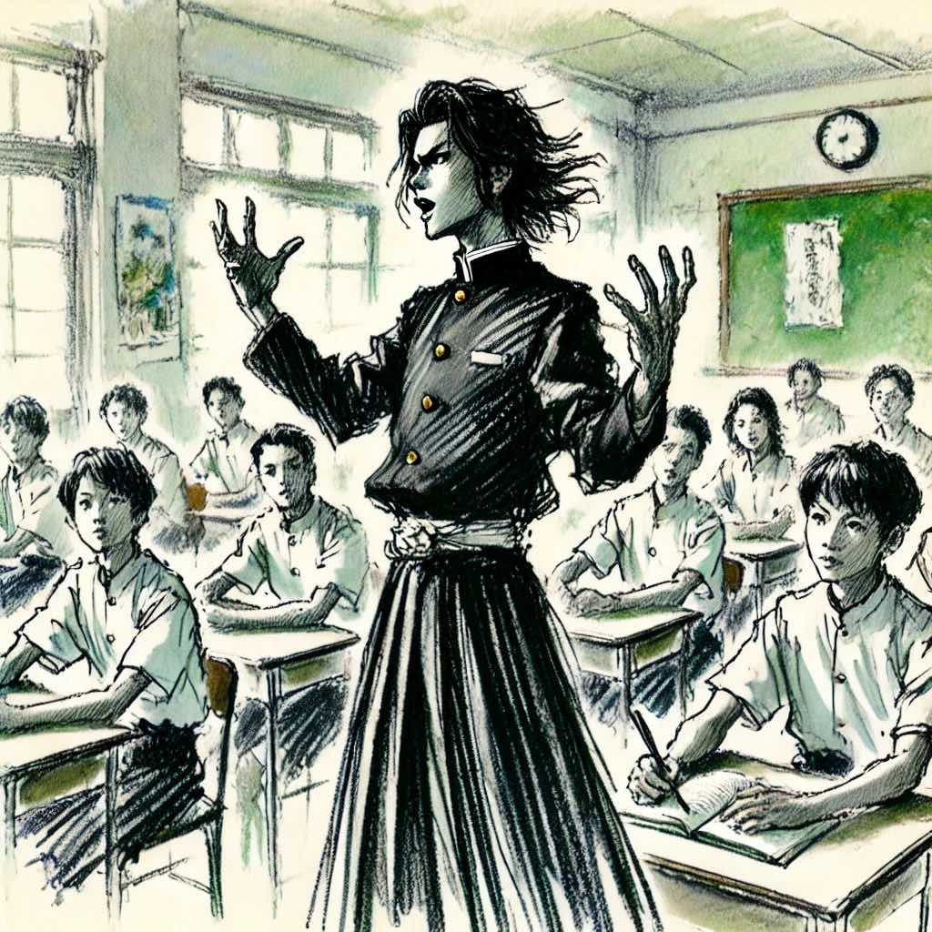 変わったファッションの中二病　男子