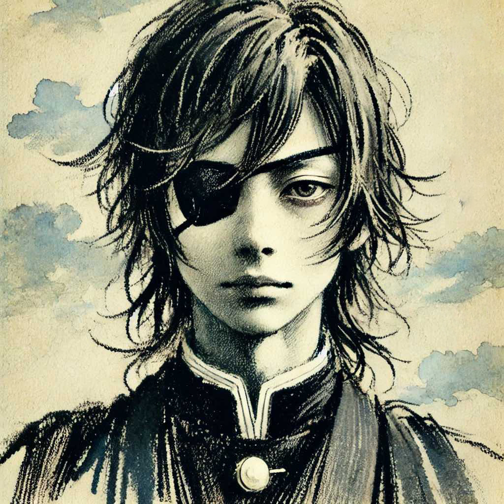 眼帯をしているプロフィール写真