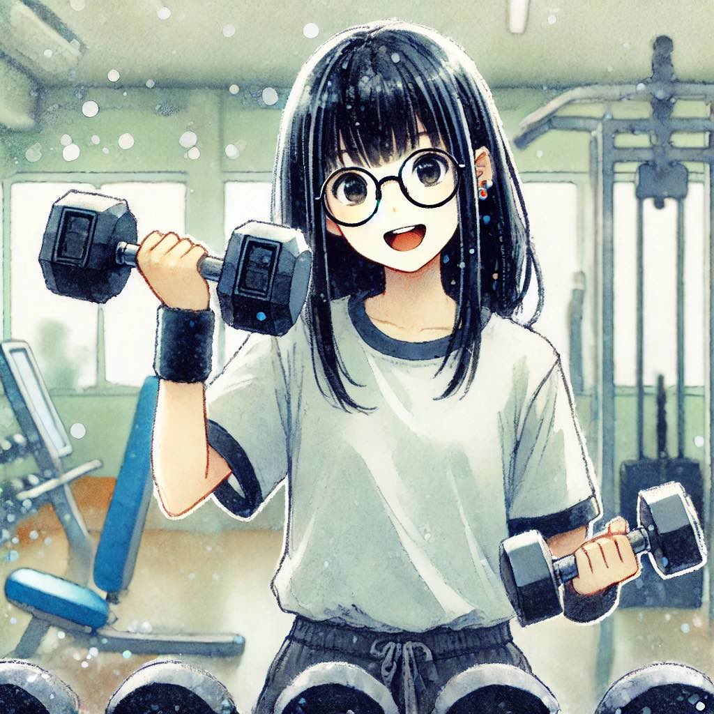 トレーニング中の中学生