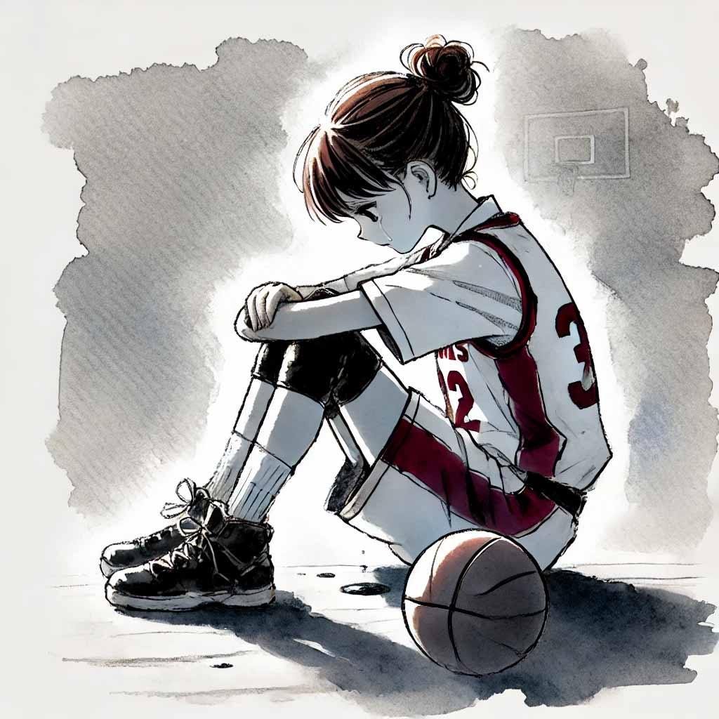 泣いている女子中学生