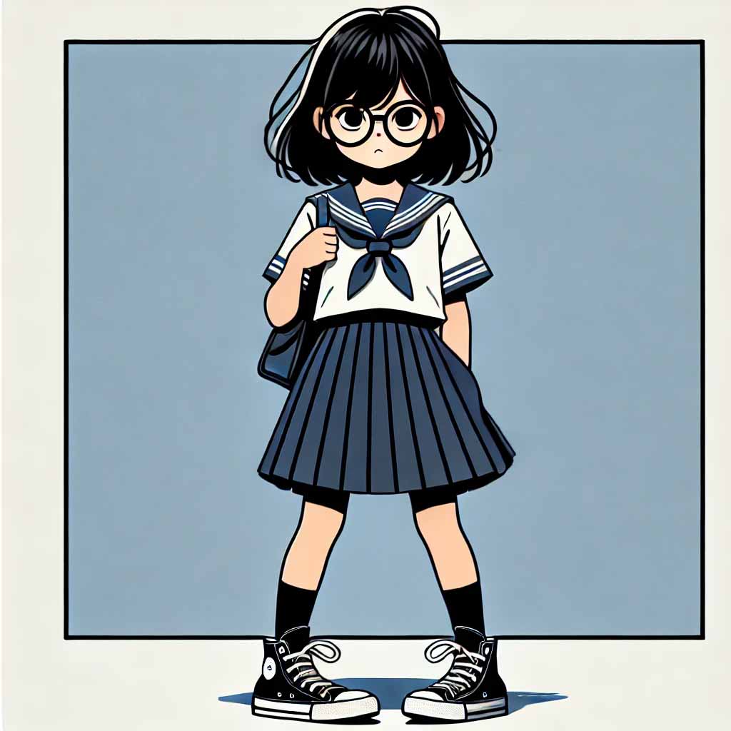 イマイチ垢抜けない中学生女子
