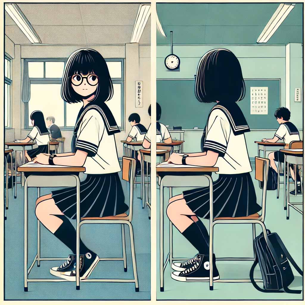 垢抜けて友達が増えた中学生女子