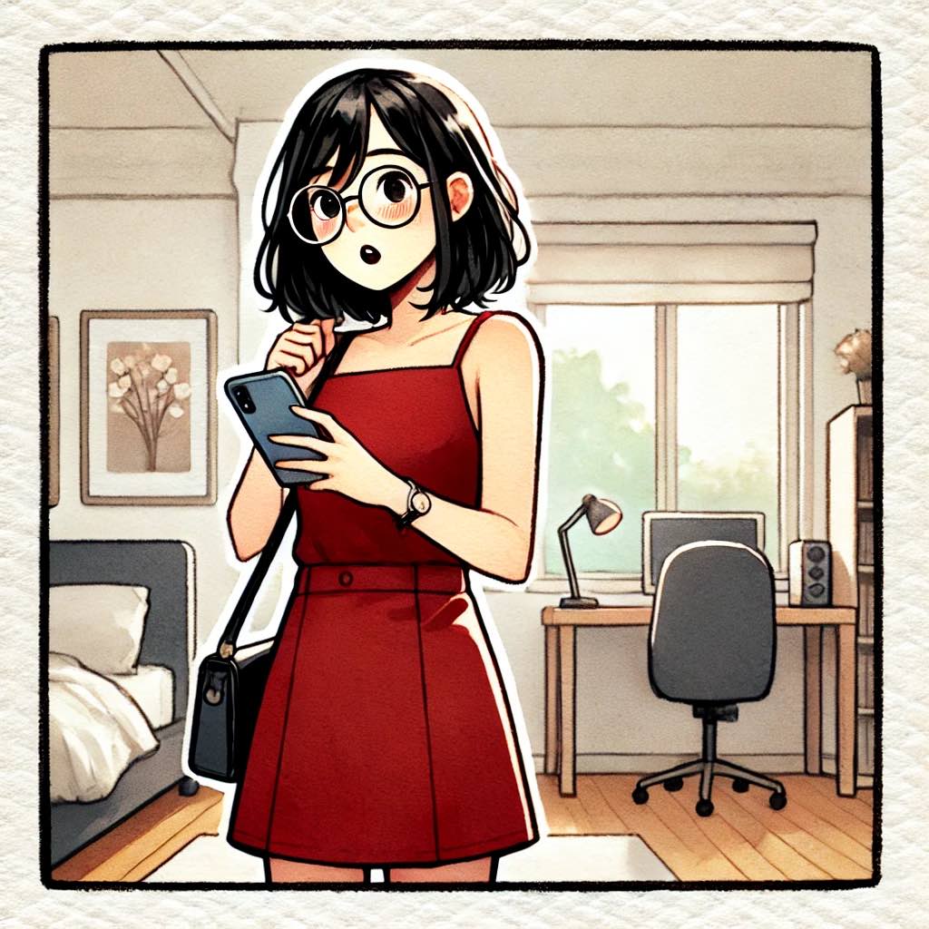 告白する中学生女子