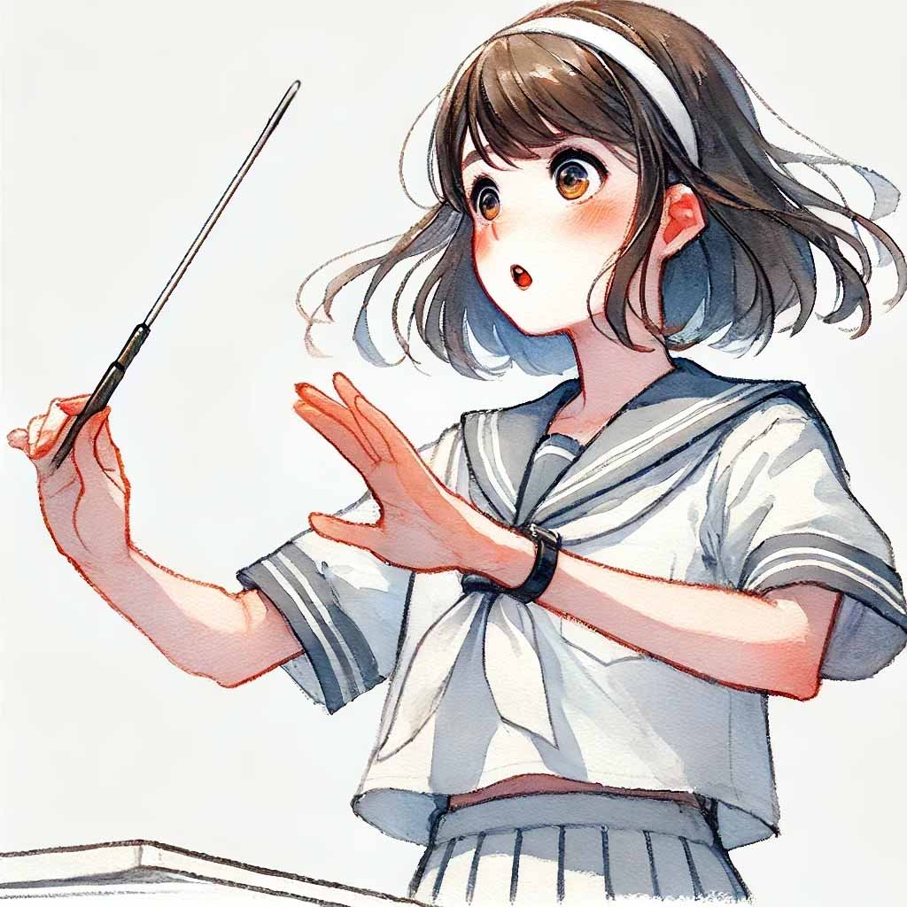 緊張している指揮者