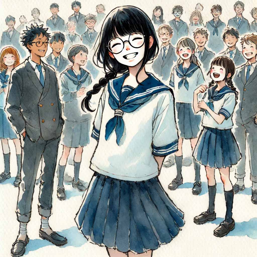 練習の合間にみんなで笑う