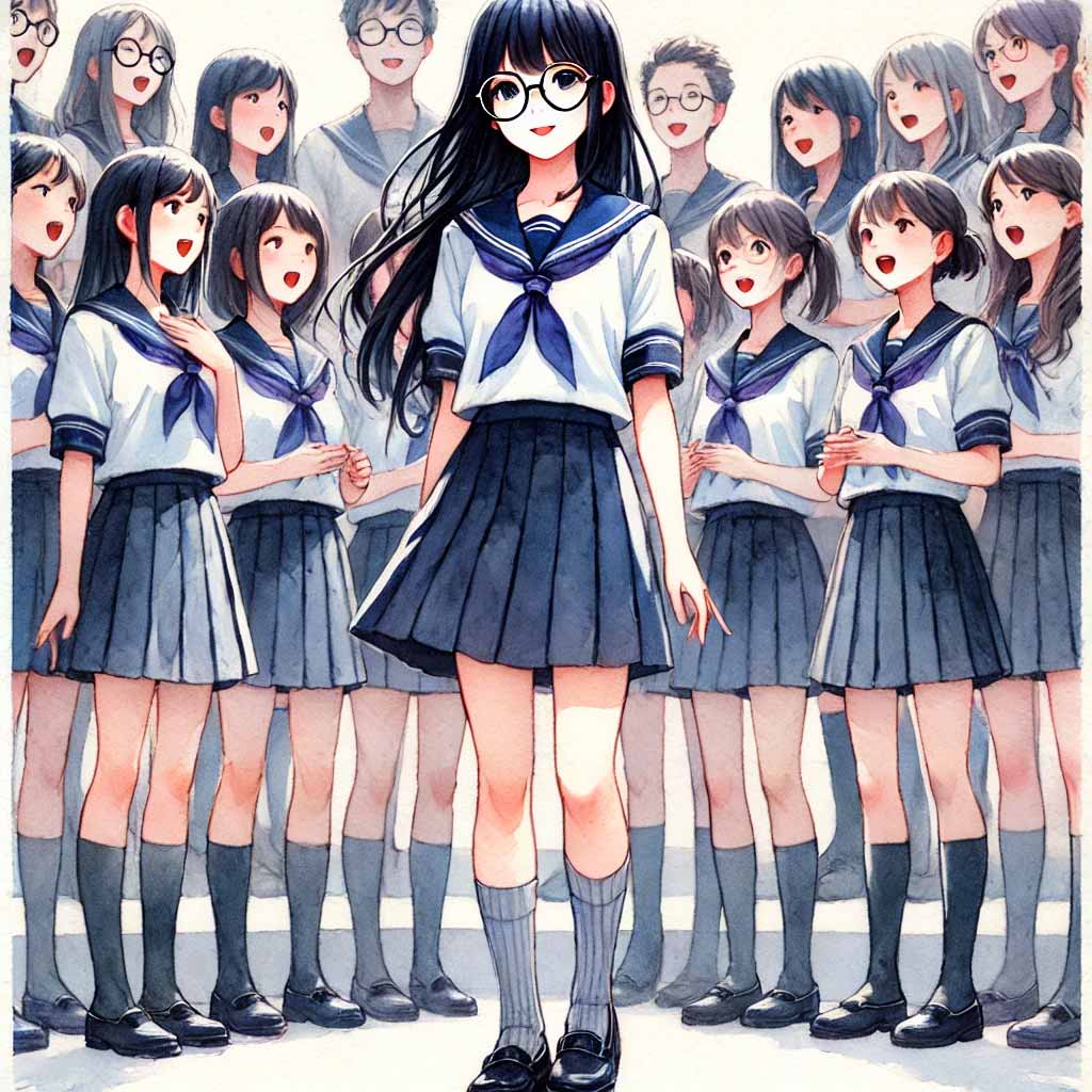 クラスで歌っている