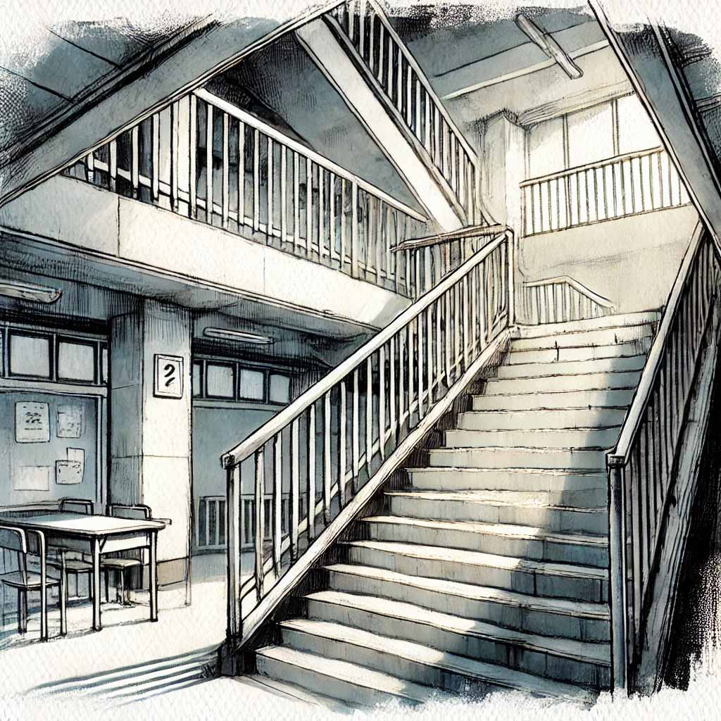 学校の階段