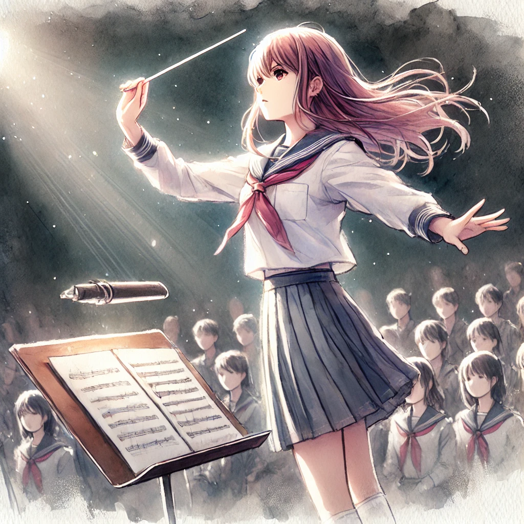 指揮者を見る