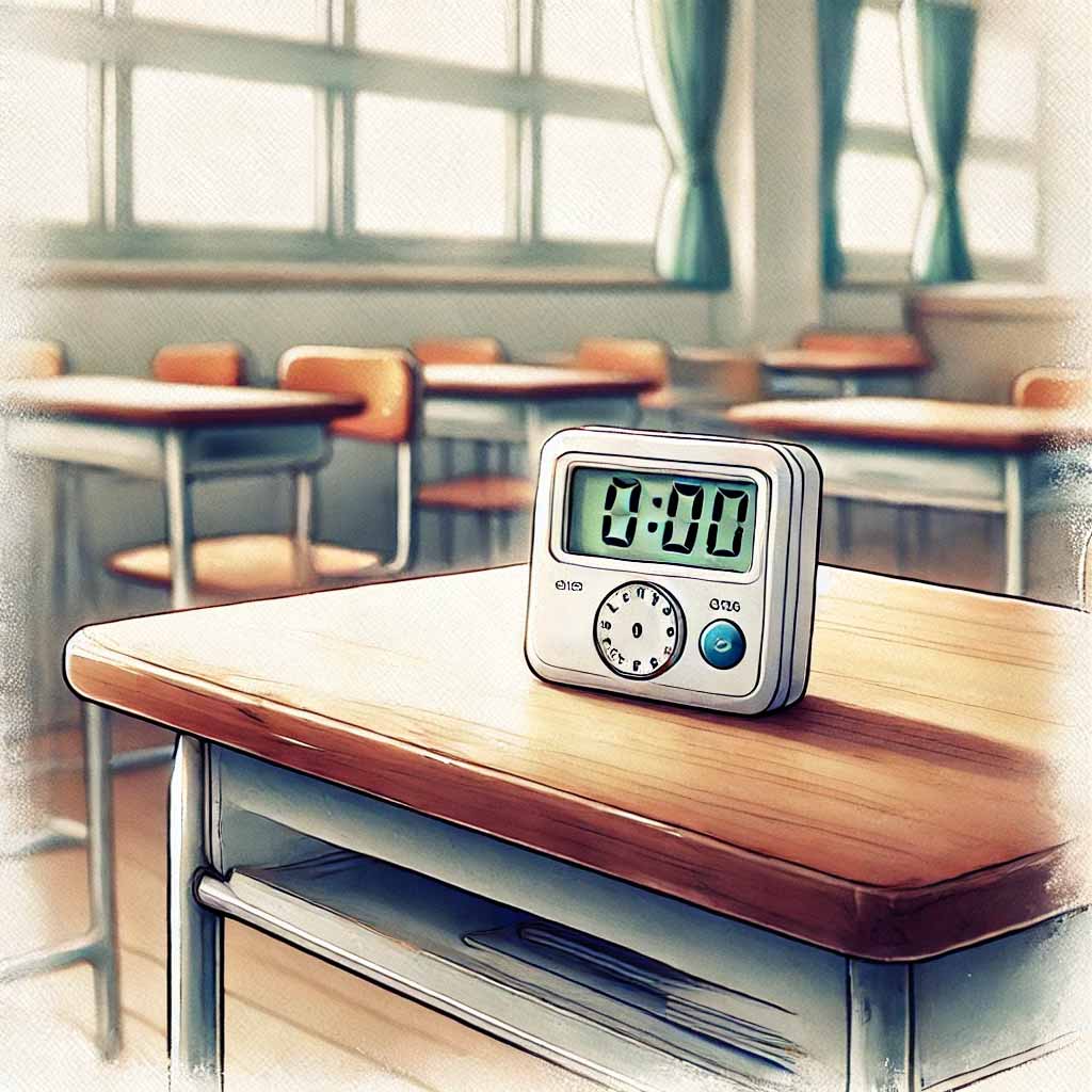 机の上のタイマー