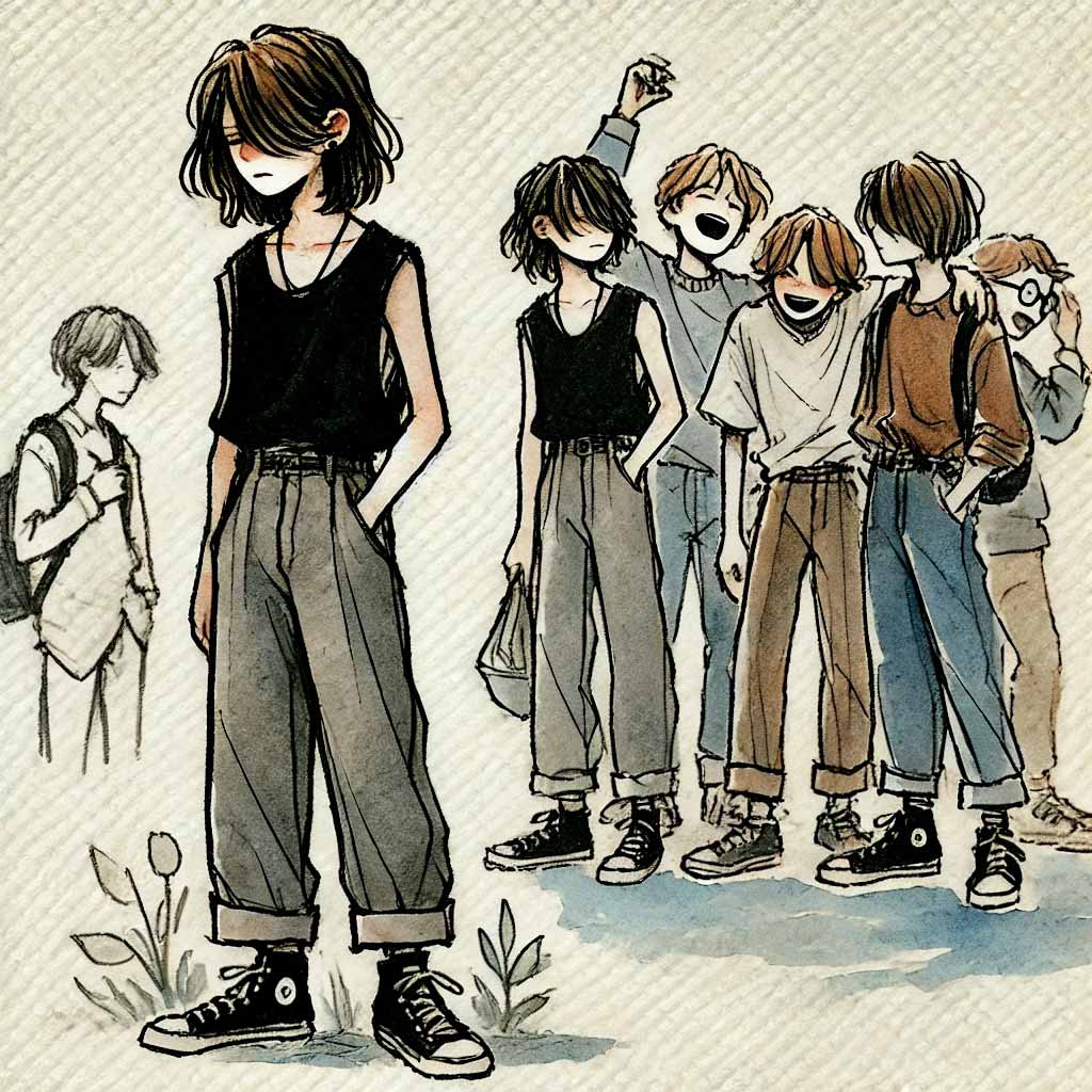 友達と仲違いした中学生男子