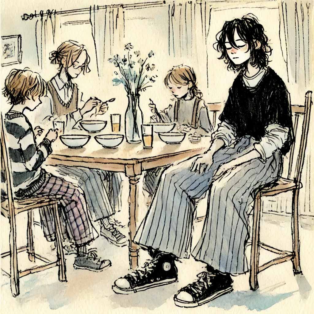 家族ともうまくいかない中学生男子 