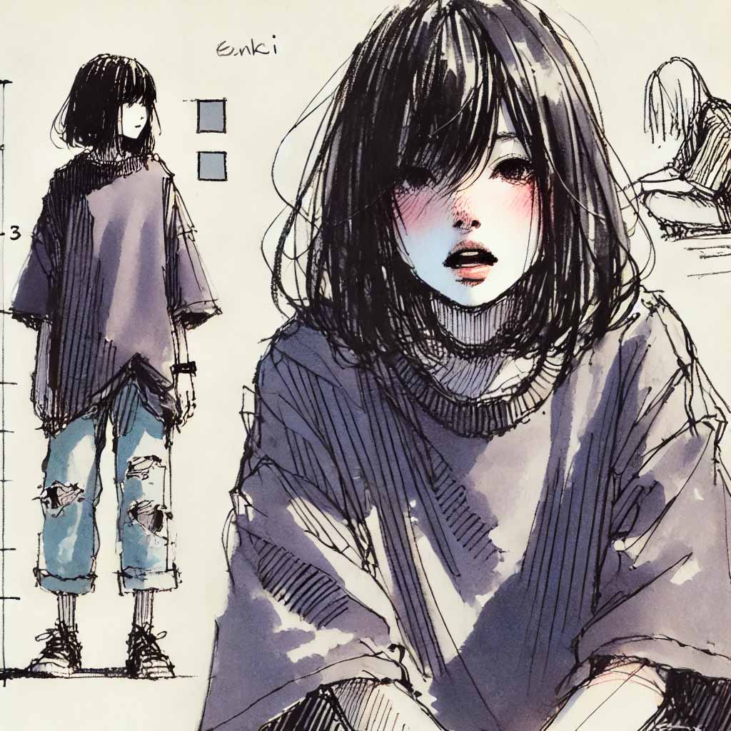 頑張って話そうとする中学生女子