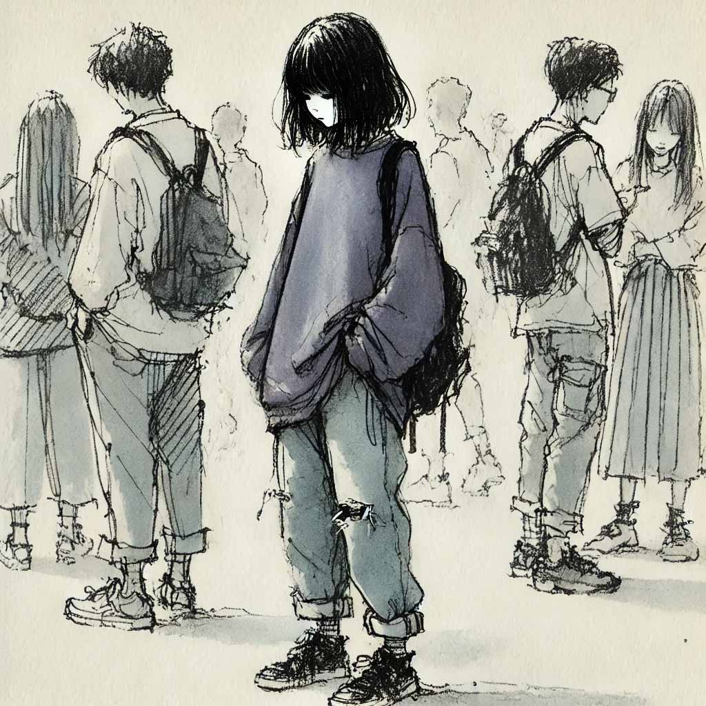 周りと打ち解けられない中学生女子