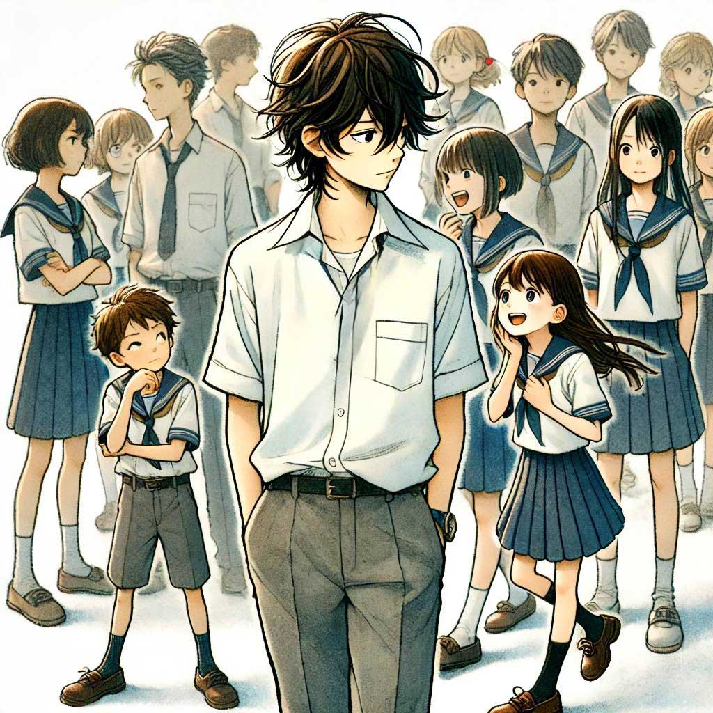 噂される中学生男子