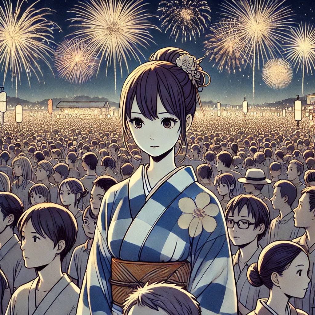 花火大会の中学生女子