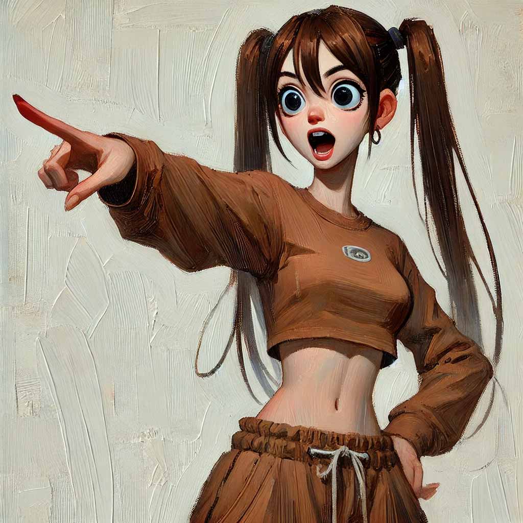 驚いている女子中学生