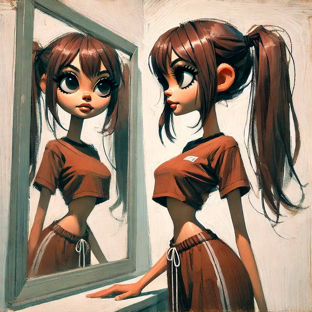 自分の口癖を個性と考えようとする中学生女子