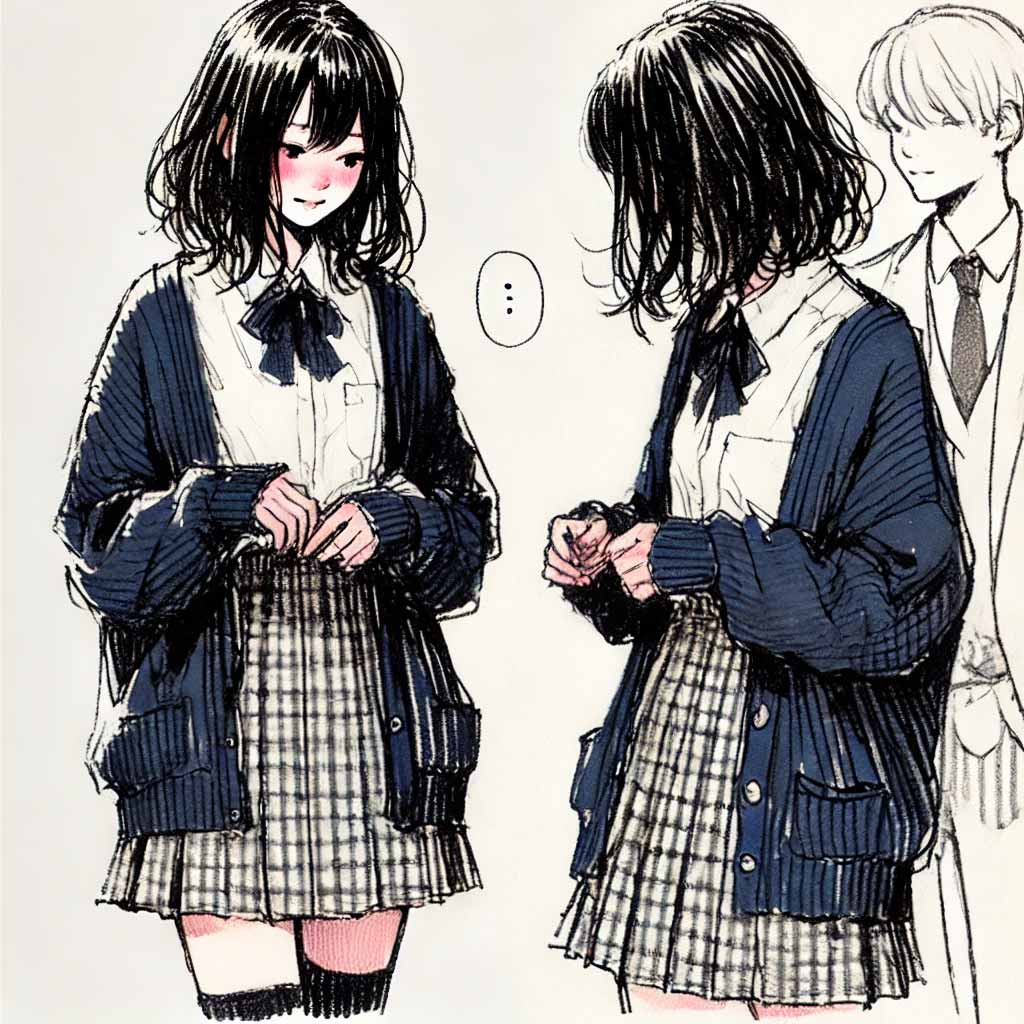 めんと向かいと恥ずかしくなっちゃう中学生女子