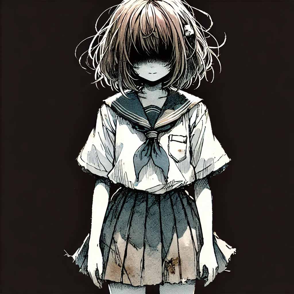 全体に清潔感がない女子中学生