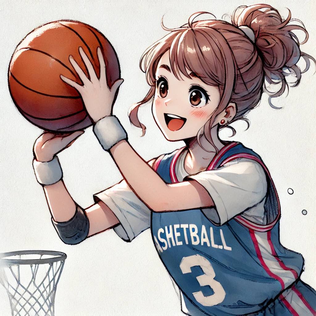 部活に打ち込む中学生女子