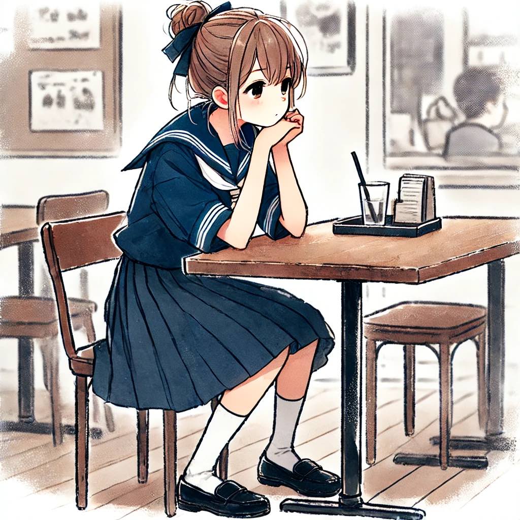 いろいろ悩んでいる中学生女子