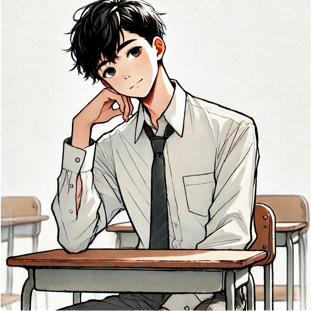 カーストアップを考えている中学生男子