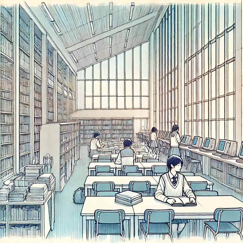 図書館で勉強
