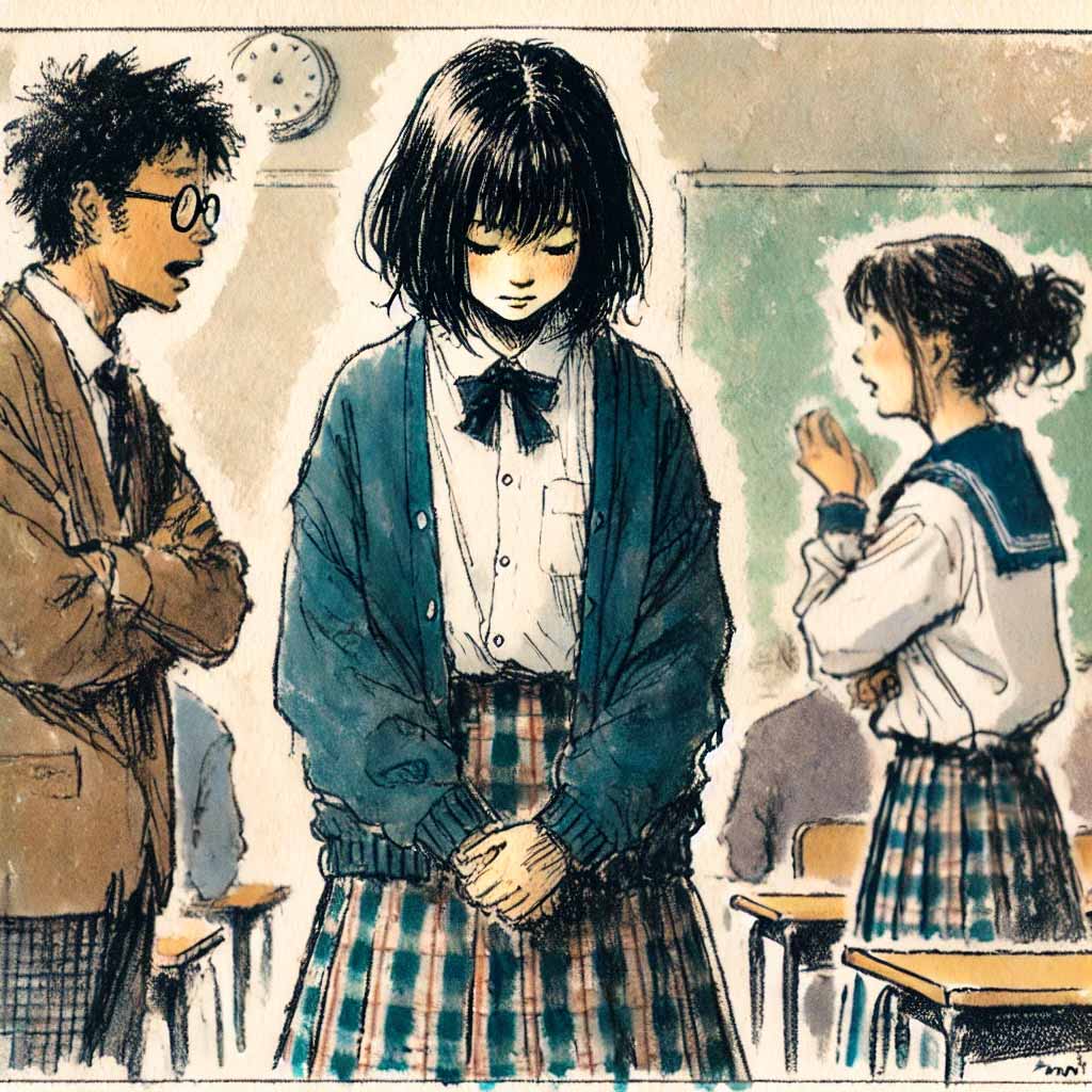 自然に話せず自信がない中学生女子