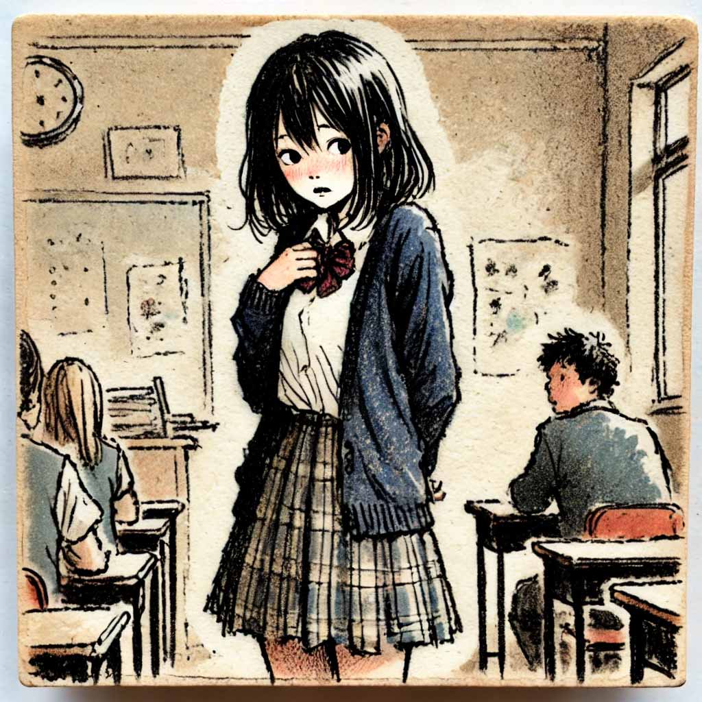 話そうとすると金貯油してしまう中学生女子