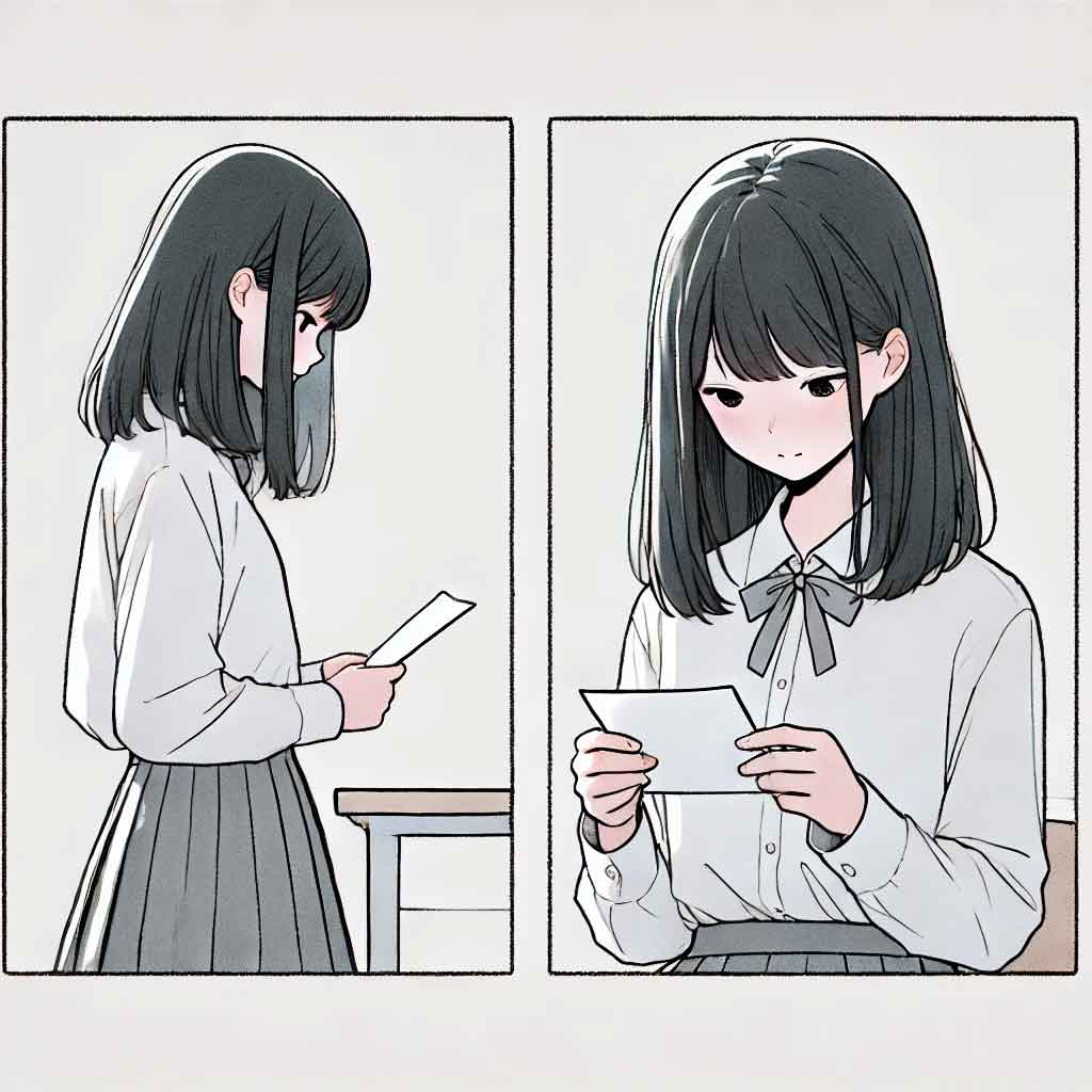 練習する中学生女子