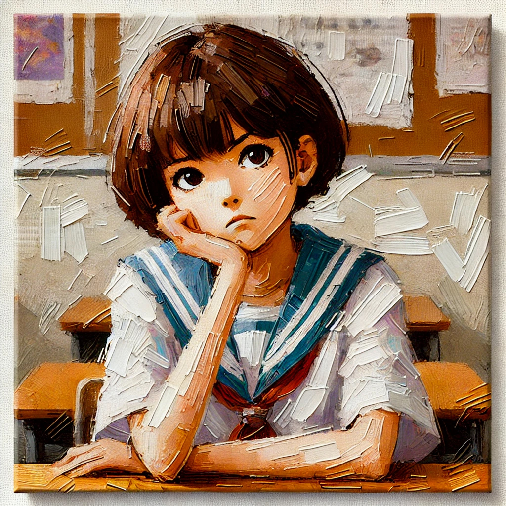 イライラしてる中学生女子
